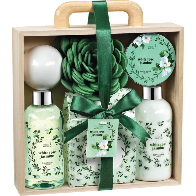 slide 1 of 1, FREIDA & JOE Freida And Joe White Rose Jasmine Wood Set - 5 Pcs, 1 ct