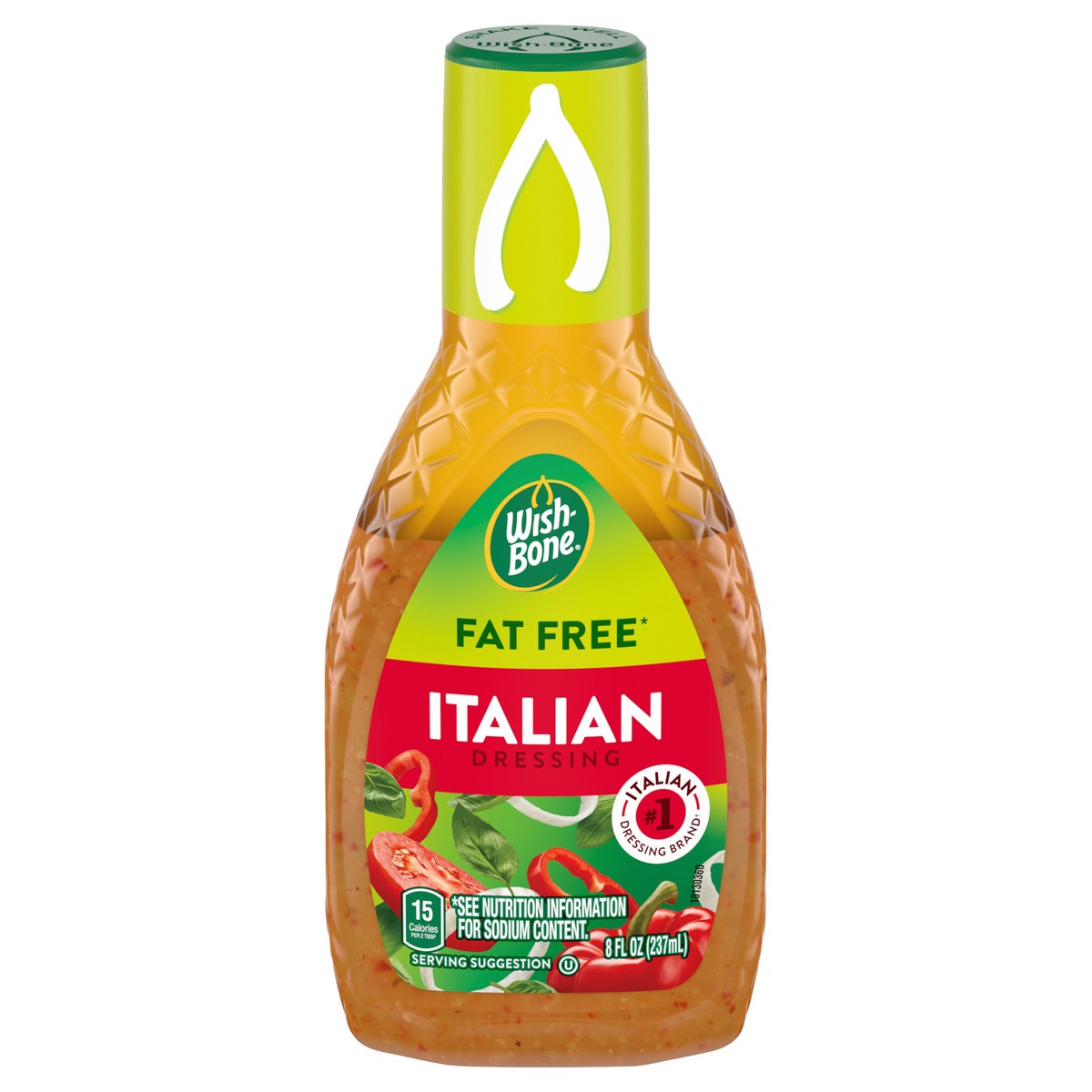 slide 1 of 9, Wish-Bone Fat Free Italian Salad Dressing, 8 fl. oz., 8 fl oz