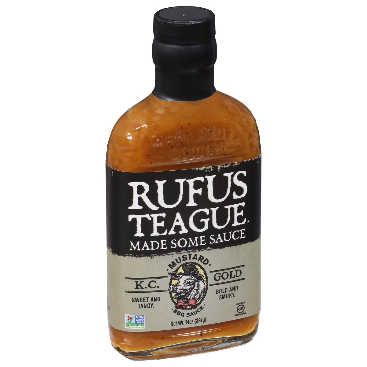 slide 2 of 9, Rufus Teaguebbq Sauce, 14 oz