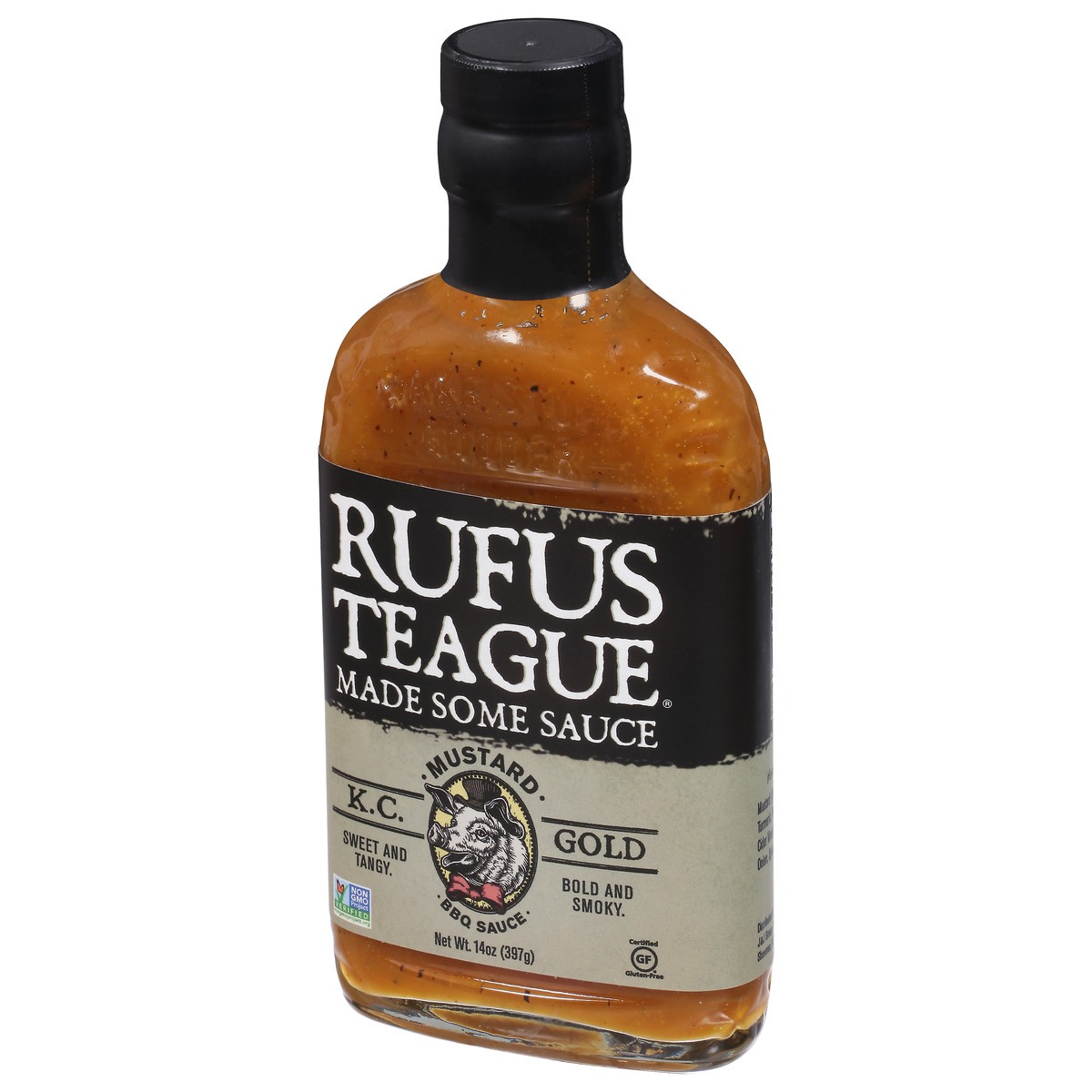 slide 3 of 9, Rufus Teaguebbq Sauce, 14 oz