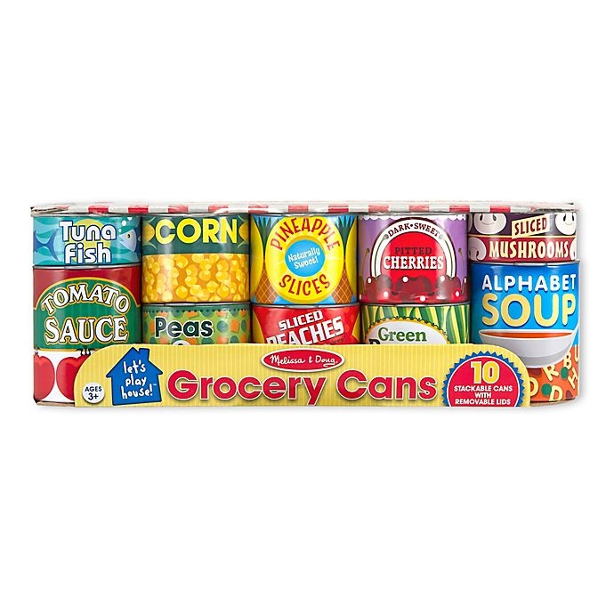 slide 1 of 1, Melissa & Doug Let's Play House! Grocery Cans, 1 ct