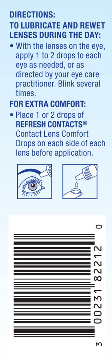 slide 4 of 5, Refresh Contacts Contact Lens Comfort Drops Artificial Tears Contact Lens Rewetter, 0.4 fl oz (12 mL), 12 ml