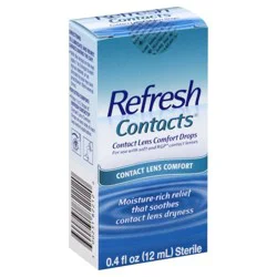 Refresh Contacts Contact Lens Comfort Drops For Use with Contact Lenses, 0.4 fl oz (12 mL)