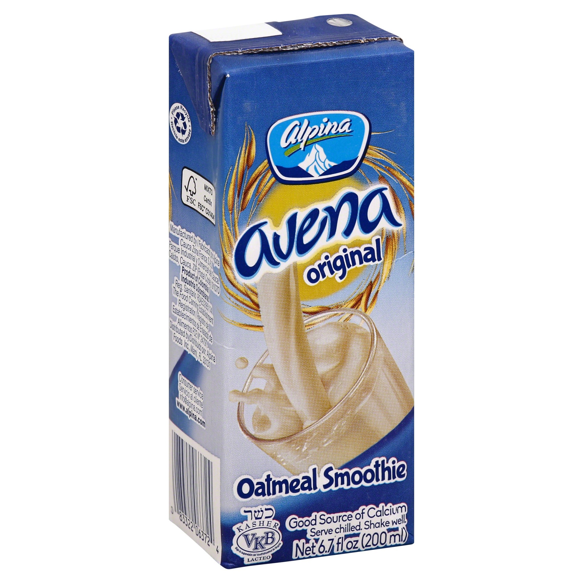 slide 1 of 1, NON BRAND Avena Oat-Based Smoothie Original Flavor (Carton), 1 ct