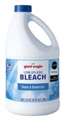 Giant Eagle Low Splash Bleach, Cleans and Deodorizes