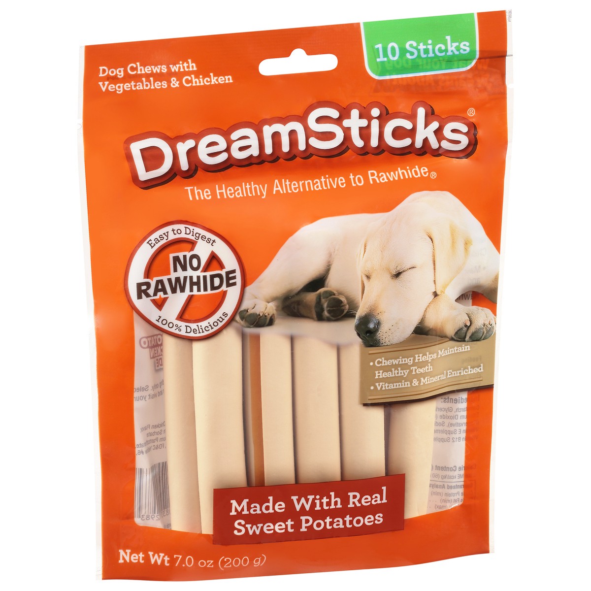 slide 2 of 9, Dreamsticks Vegetable & Chicken Dog Chews 10 sticks Pouch, 10 ct