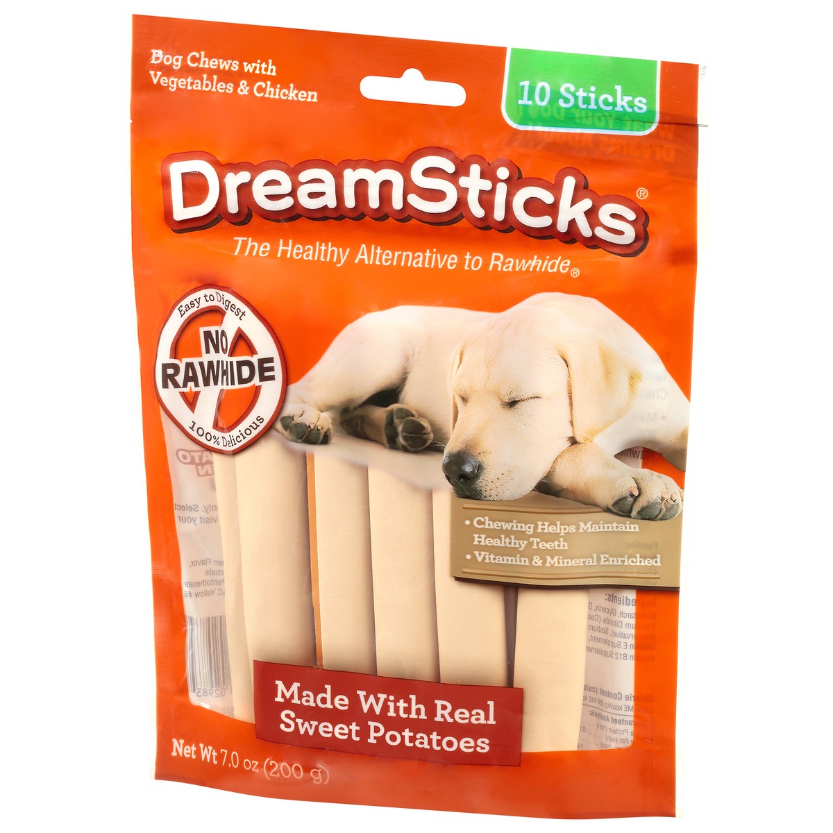 slide 4 of 9, Dreamsticks Vegetable & Chicken Dog Chews 10 sticks Pouch, 10 ct