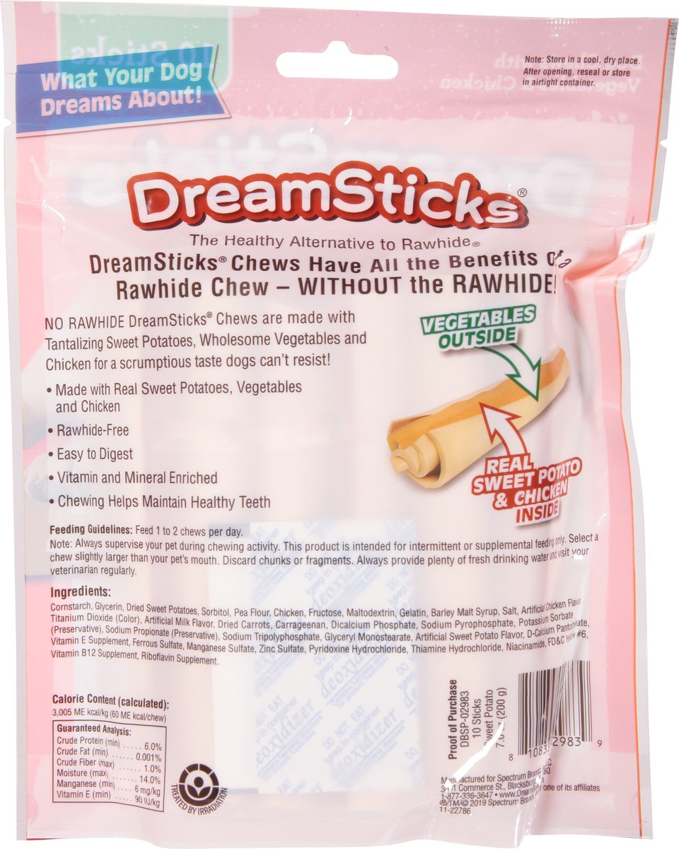 slide 3 of 9, Dreamsticks Vegetable & Chicken Dog Chews 10 sticks Pouch, 10 ct