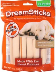DreamSticks Vegetable & Chicken Dog Chews - 10 sticks