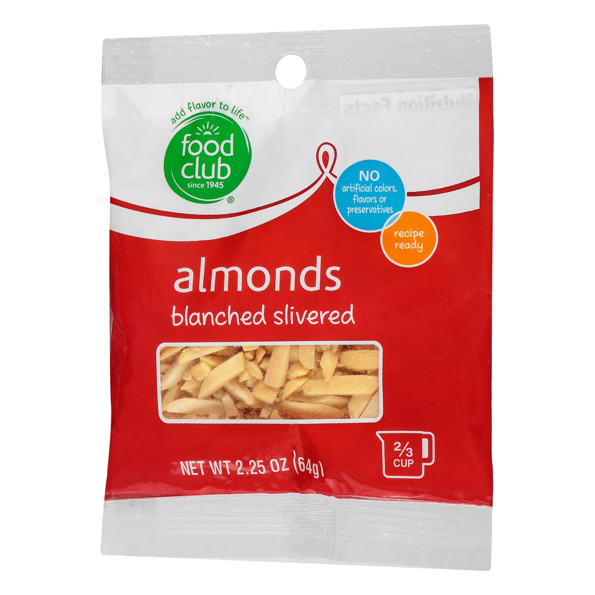 slide 3 of 10, Food Club Blanched Slivered Almonds, 2.25 oz