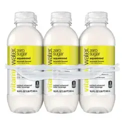 vitaminwater Zero Sugar Squeezed Lemonade Flavored Nutrient Enhanced Water Beverage 6 ea