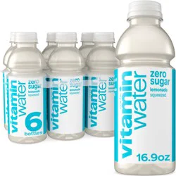 vitaminwater Zero Sugar Squeezed Lemonade Flavored Nutrient Enhanced Water Beverage - 6 ct