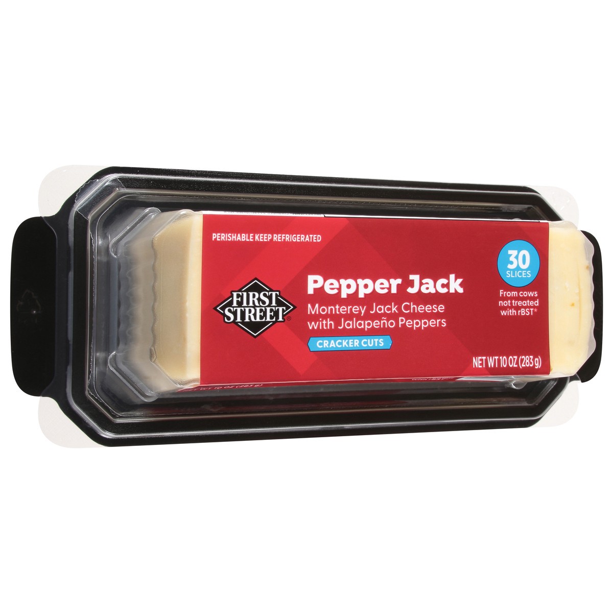 slide 13 of 14, First Street Pepper Jack Cracker Cut, 10 oz