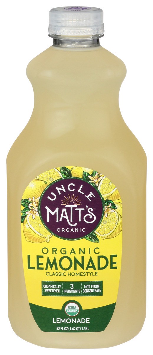 slide 2 of 4, Uncle Matt's Organic Homestyle Lemonade 52 fl oz, 52 fl oz