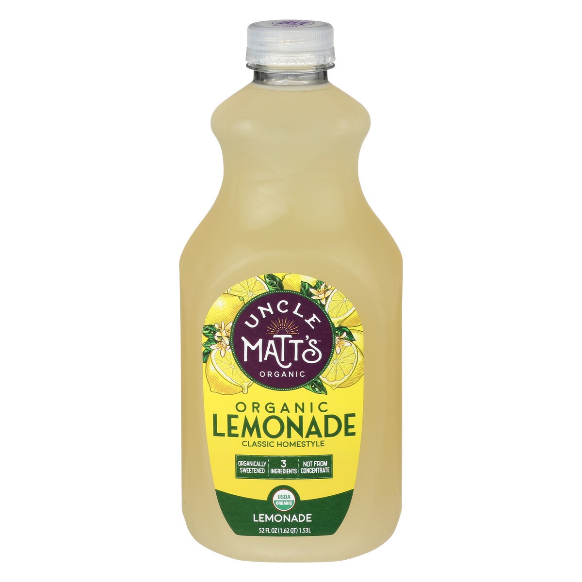 slide 1 of 4, Uncle Matt's Organic Homestyle Lemonade 52 fl oz, 52 fl oz