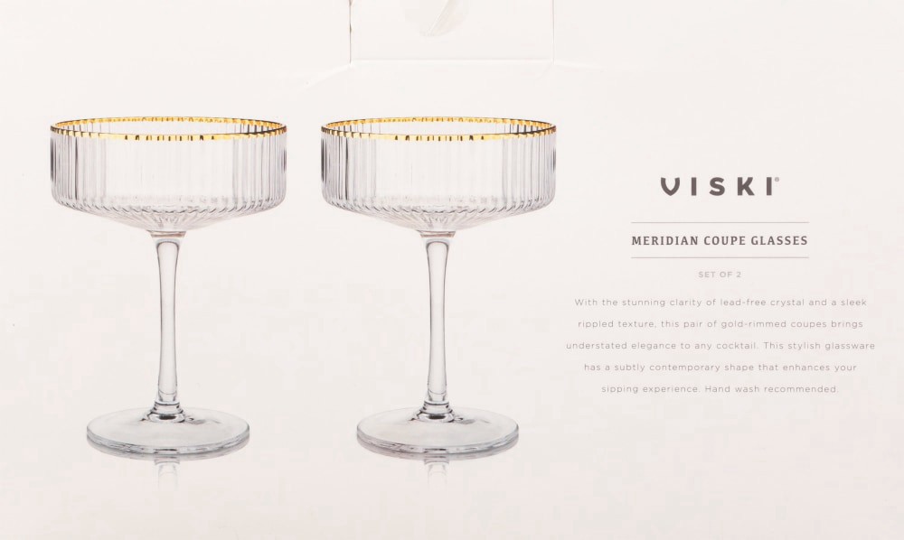 slide 3 of 3, Viski Set of 2 Meridian Coupe Glasses 1 ea, 1 ct
