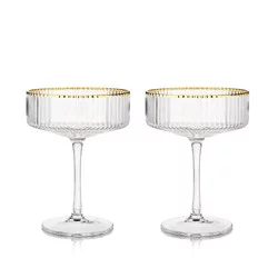 Viski Set of 2 Meridian Coupe Glasses 1 ea