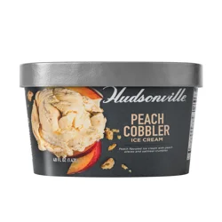 Hudsonville Ice Cream Peach Cobbler 48Oz