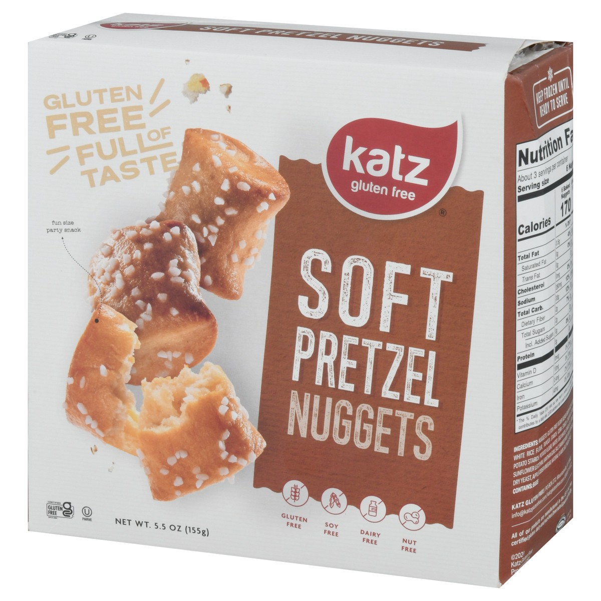 slide 2 of 9, Katz Gluten Free Soft Pretzel Nuggets, 5.5 oz