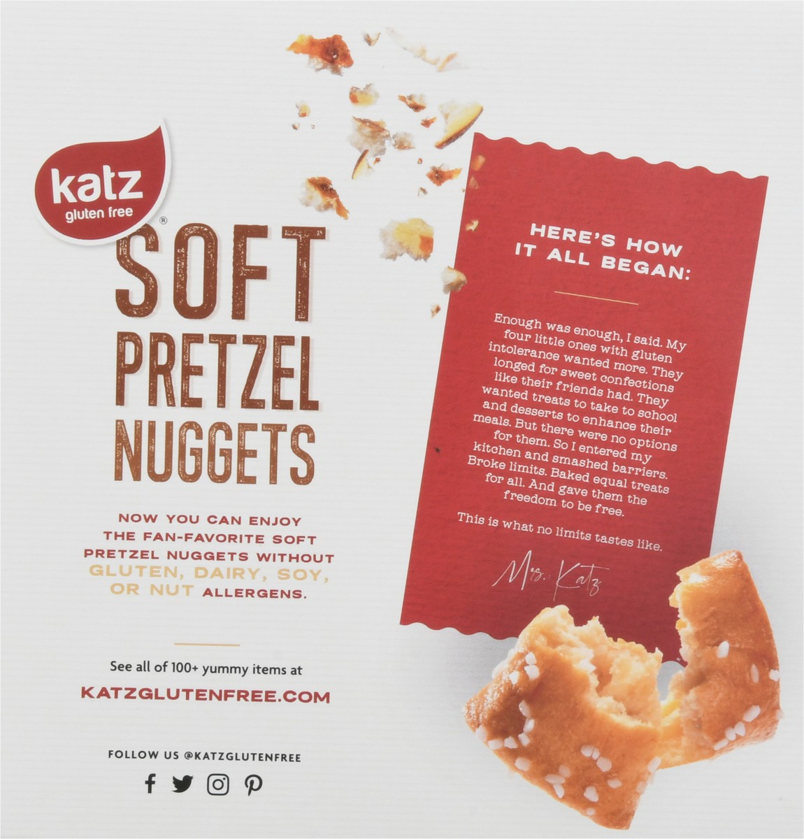 slide 5 of 9, Katz Gluten Free Soft Pretzel Nuggets, 5.5 oz