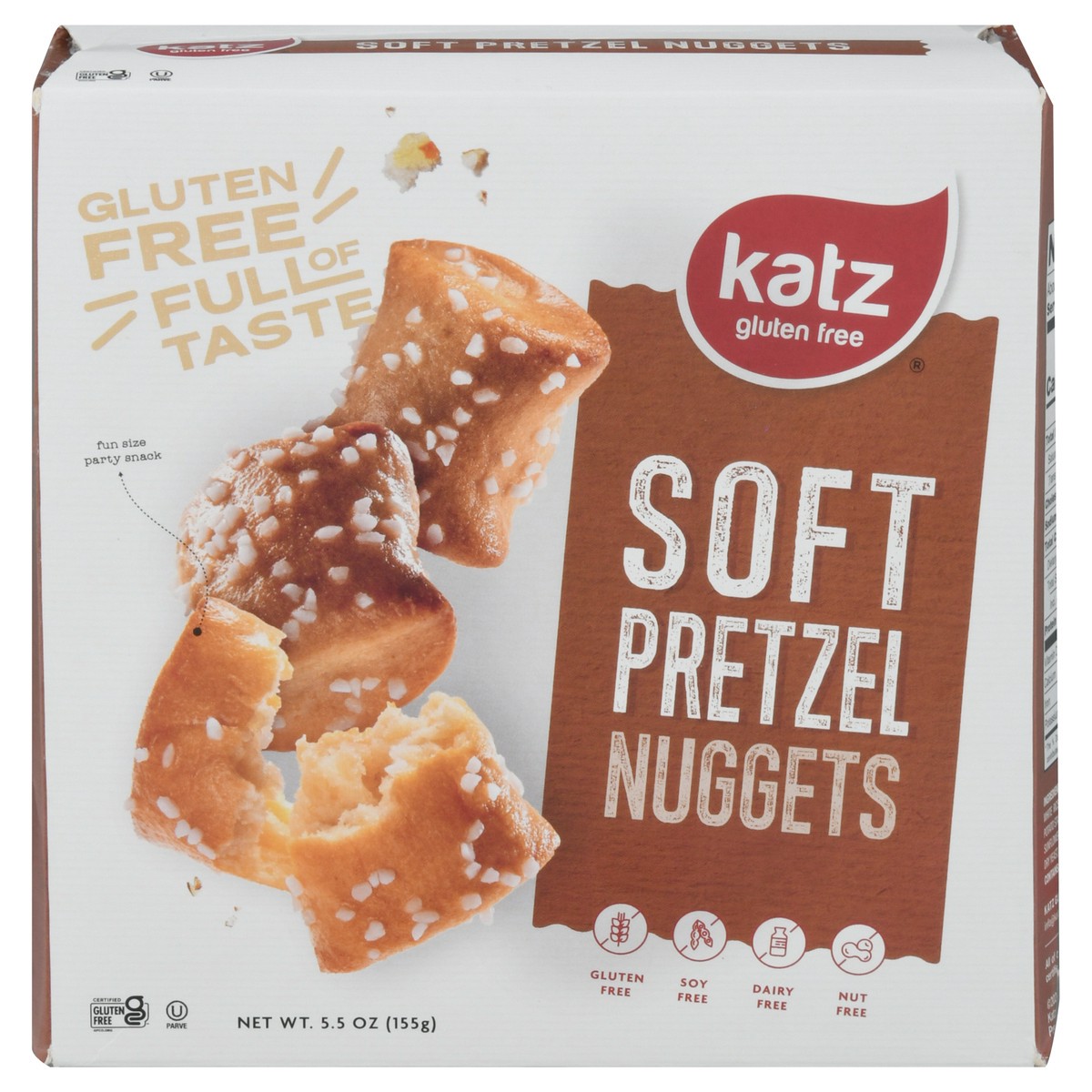 slide 1 of 9, Katz Gluten Free Soft Pretzel Nuggets, 5.5 oz