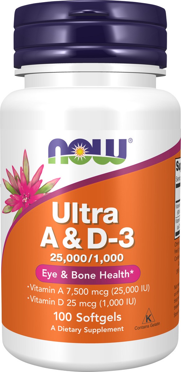 slide 5 of 8, NOW Foods Ultra A & D3, 100 ct