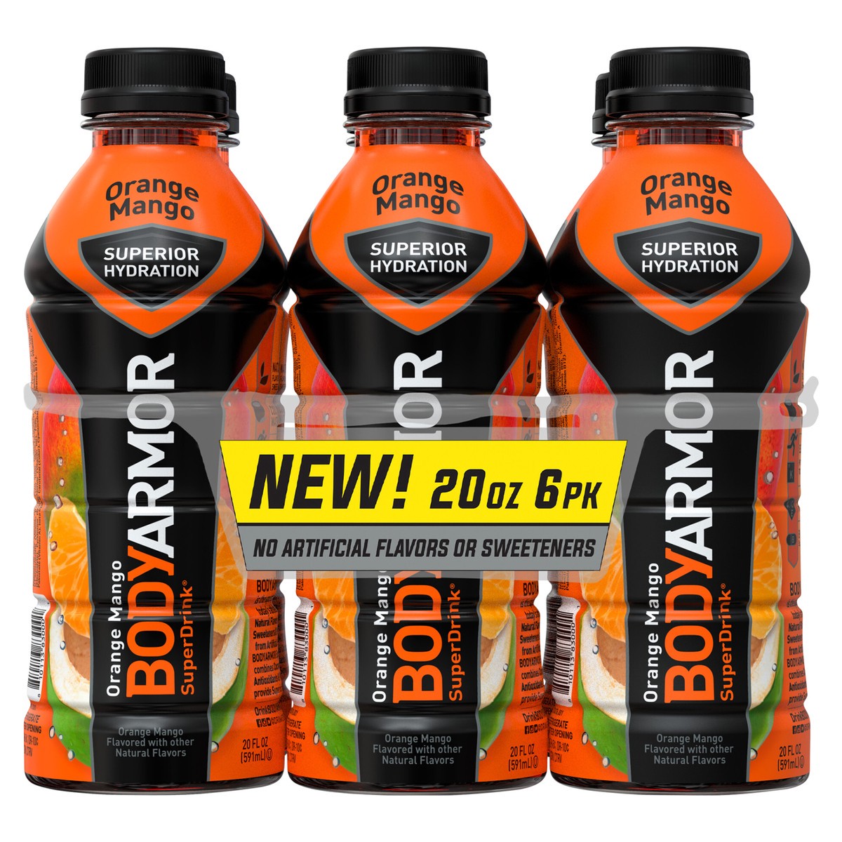 slide 5 of 12, BODYARMOR SuperDrink Orange Mango Bottles- 6 ct, 6 ct