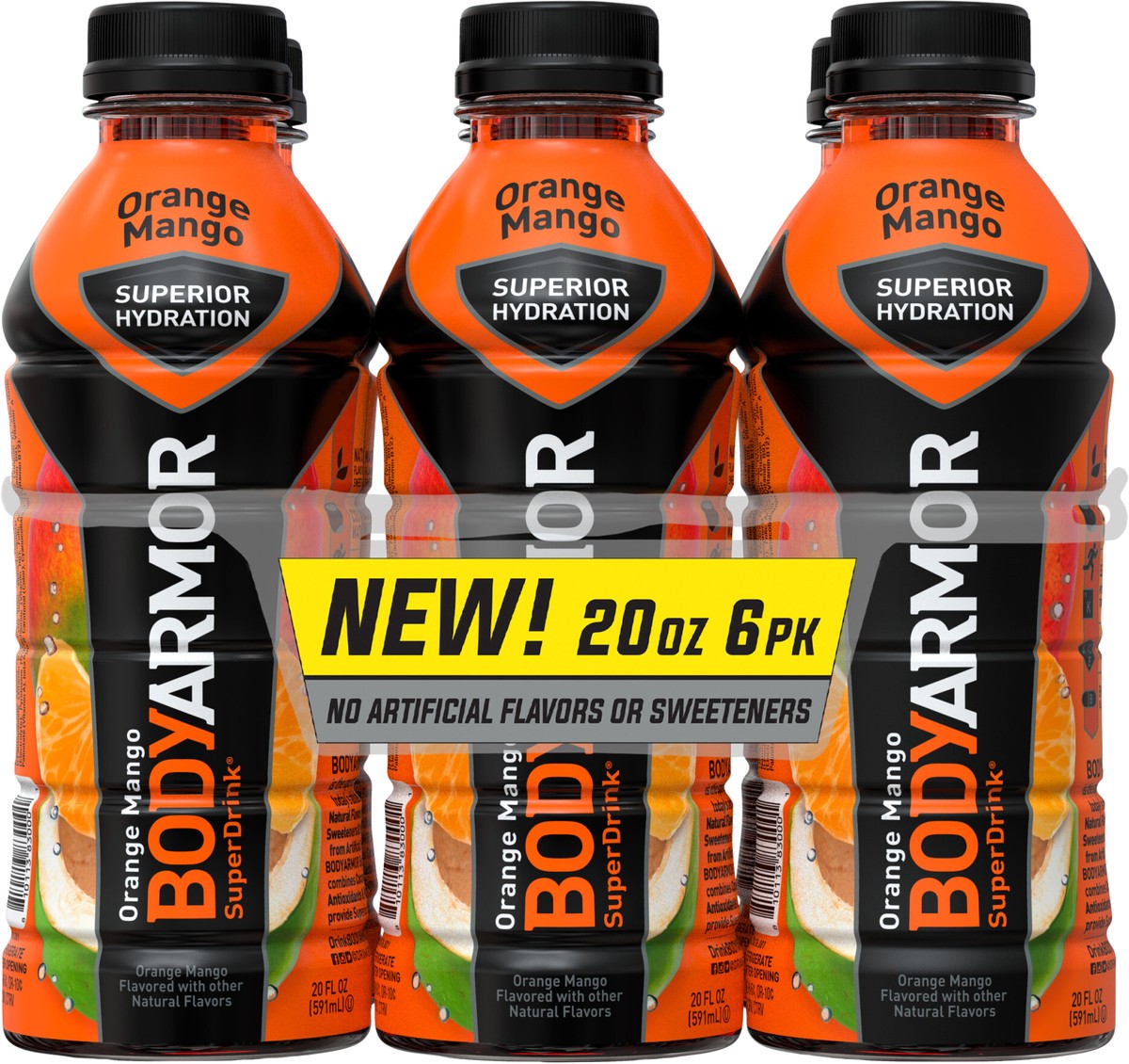 slide 3 of 12, BODYARMOR SuperDrink Orange Mango Bottles- 6 ct, 6 ct