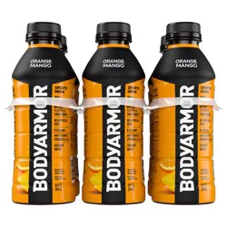 BODYARMOR Orange Mango Electrolyte Sports Drink, 20 fl oz Bottles, 6 Pack