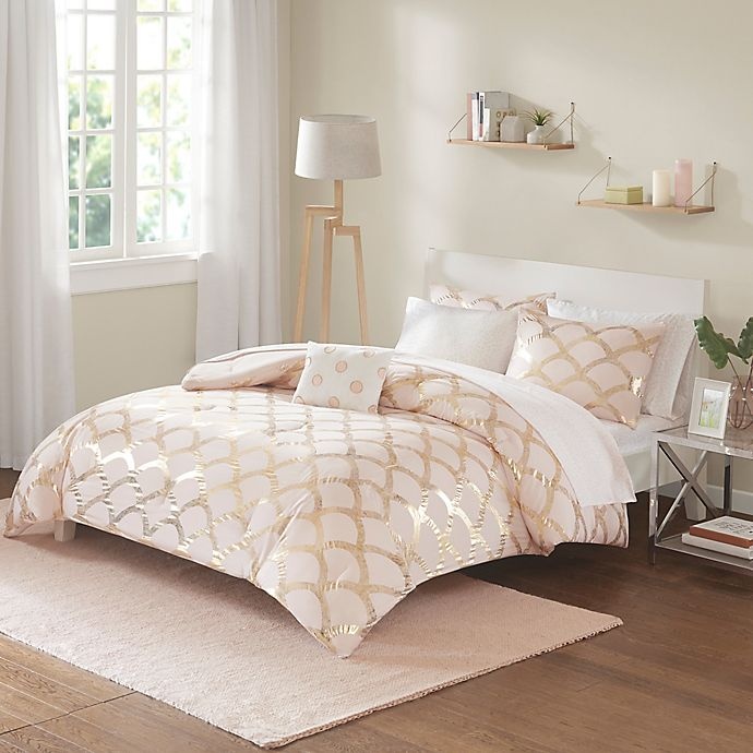 slide 1 of 8, Intelligent Design Lorna Twin XL Comforter Set - Blush, 6 ct