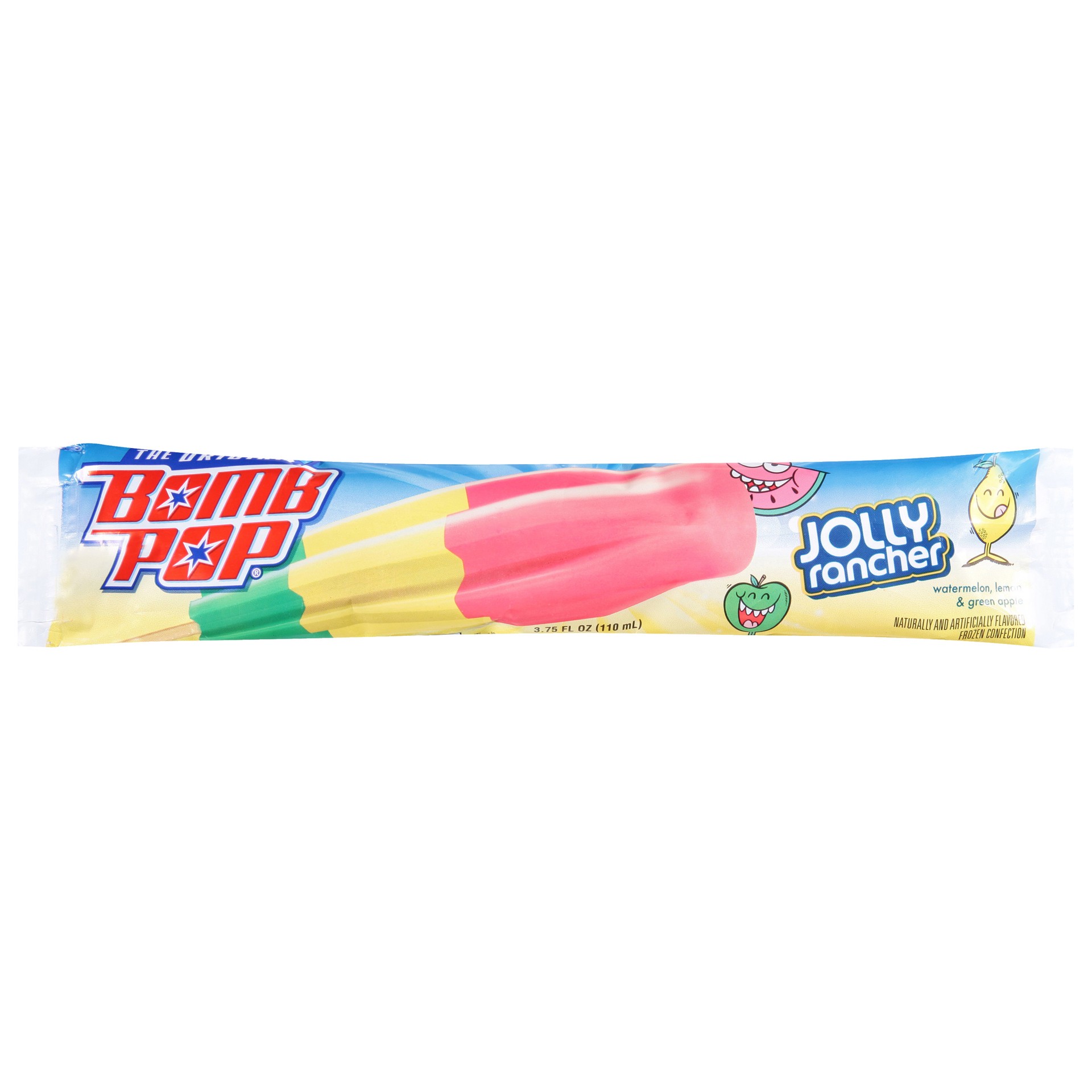 slide 1 of 2, Bomb Pop Jolly Rancher Ice Pop, 3.75 fl oz