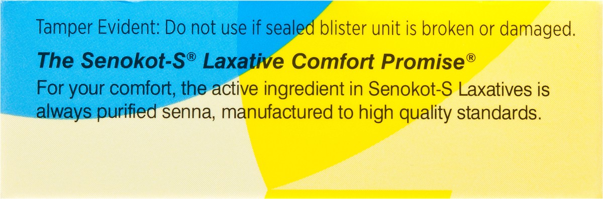 slide 7 of 7, Senokot-S Dual Action Natural Vegetable Laxative Ingredient Plus Stool Softener Tablets, Docusate Sodium, Senna Concentrate, Gentle, Overnight Relief From Occasional Constipation, 10 ct, 10 ct