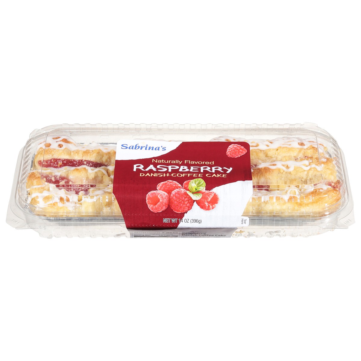 slide 1 of 9, Sabrina's Raspberry Danish Coffee Cake 14 oz, 14 oz