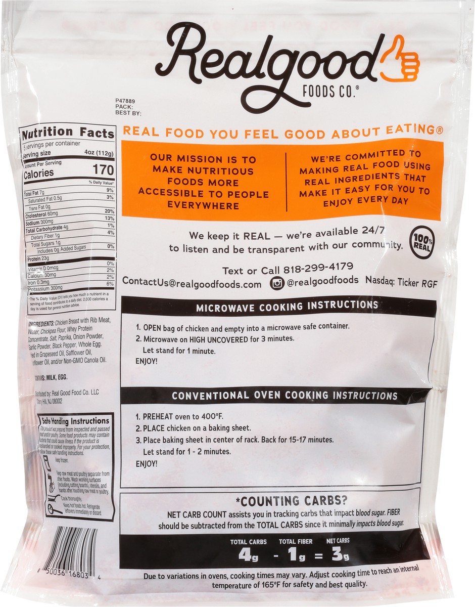 slide 7 of 9, Realgood Real Good Foods Lightly Breaded Chicken Nuggets, 20 oz