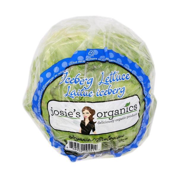 slide 1 of 1, Josie's Organics Iceberg Lettuce, 1 ct