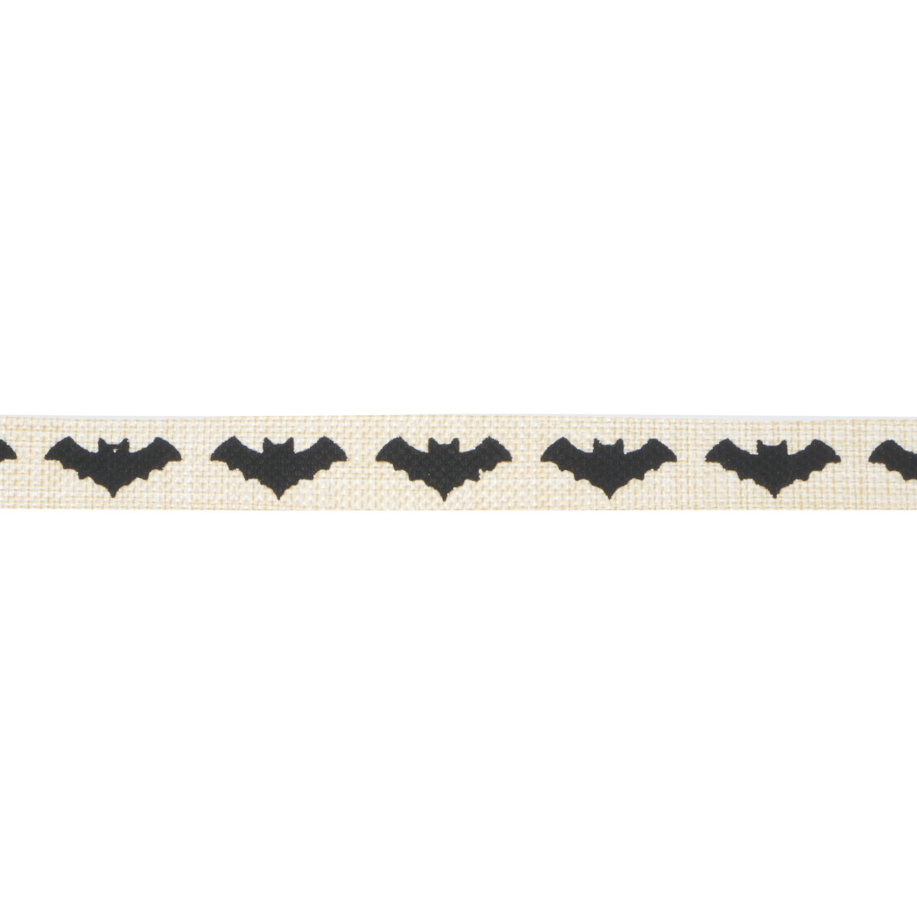 slide 2 of 3, 3/8" X 4yd. Black Bats Linen Ribbon By Celebrate It Halloween, 3/8 in x 4 yd
