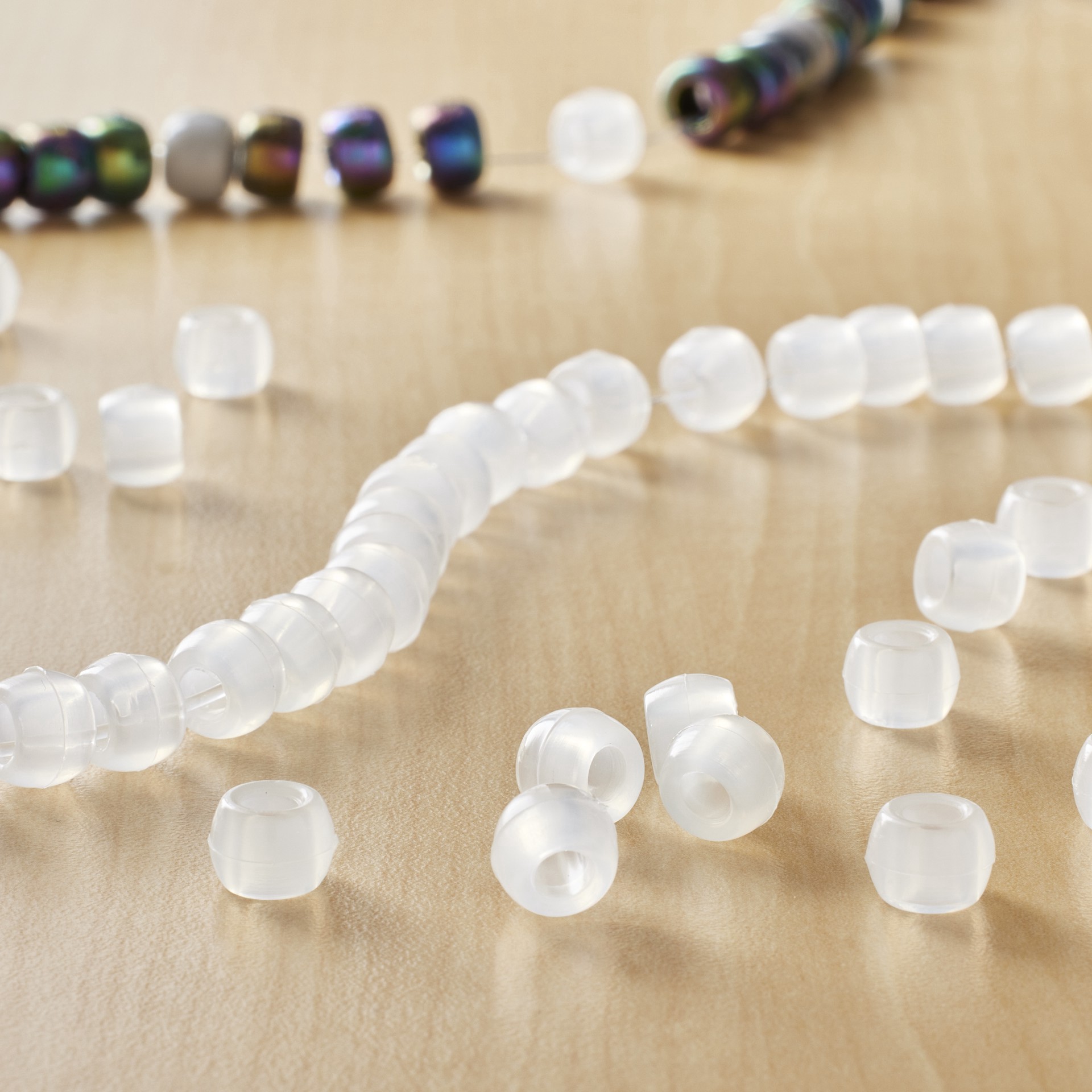 slide 3 of 4, Color Change Clear Pony Beads, 8mm By Creatology, 8mm