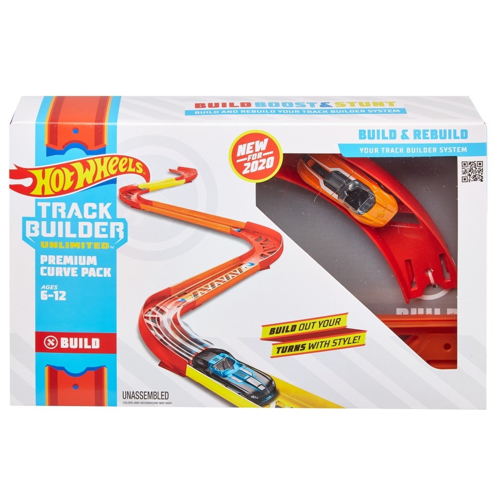 slide 1 of 1, Mattel Hot Wheels Track Builder Unlimited Premium Curve Track Pack, 1 ct