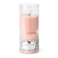 Core Home™ Small Flameless LED Pillar Wax Candle - Pink
