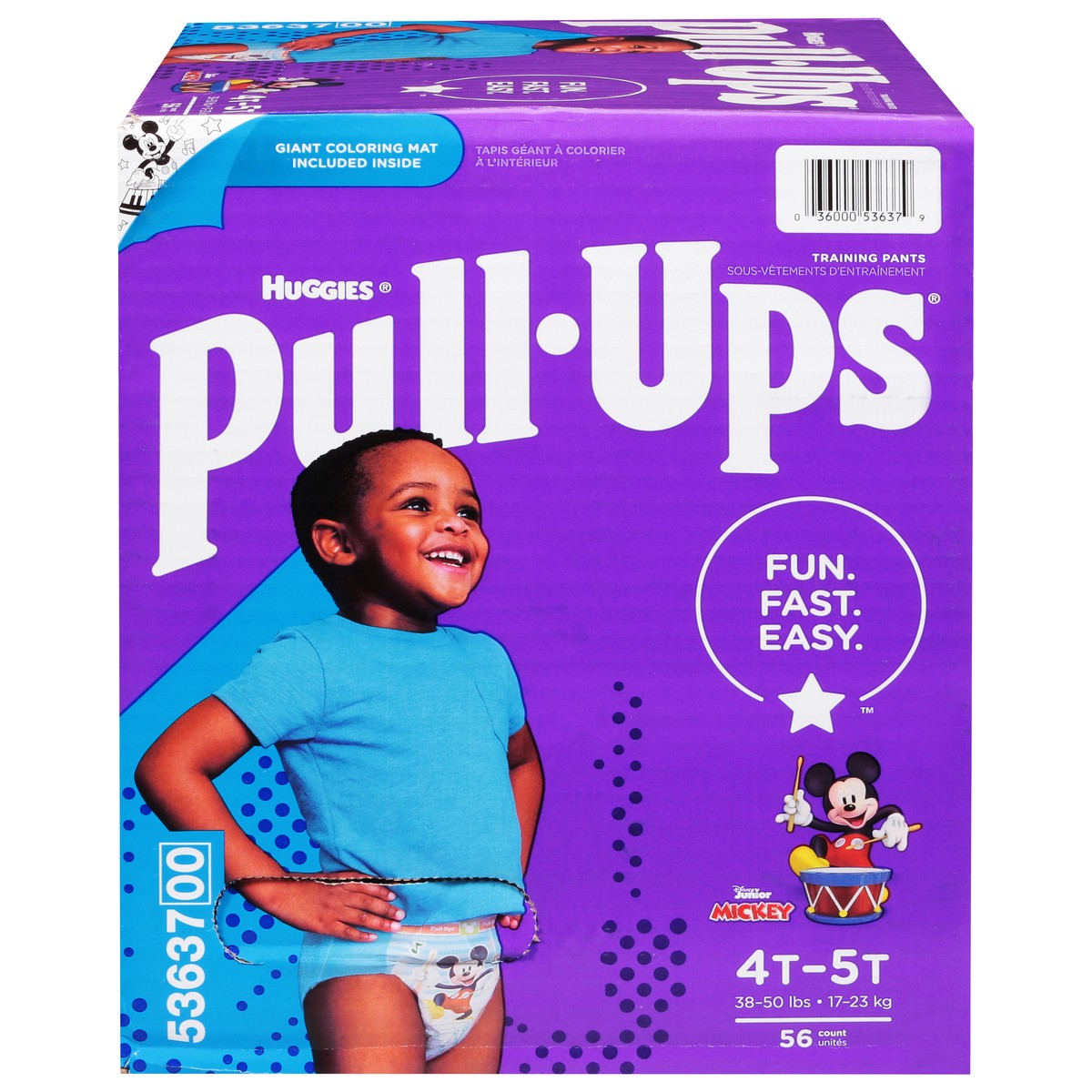 slide 1 of 9, Pull-Ups Disney Junior Mickey Training Pants 4T-5T 56 ea, 56 ct