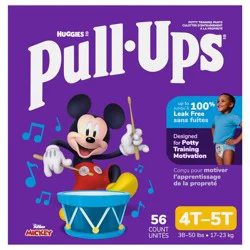 Pull-Ups Boys' Potty Training Pants, 4T-5T (38-50 lbs), 56 Ct