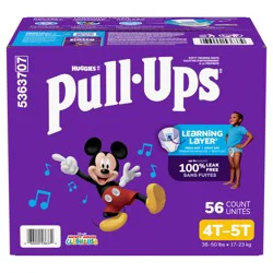 Pull-Ups Boys' Potty Training Pants, 4T-5T (38-50 lbs), 56 Ct