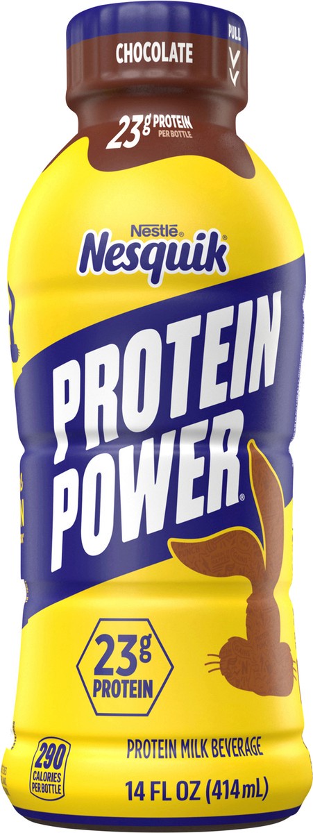 slide 4 of 7, Nesquik Protein Power Chocolate Protein Milk Drink, Ready to Drink, 14 oz