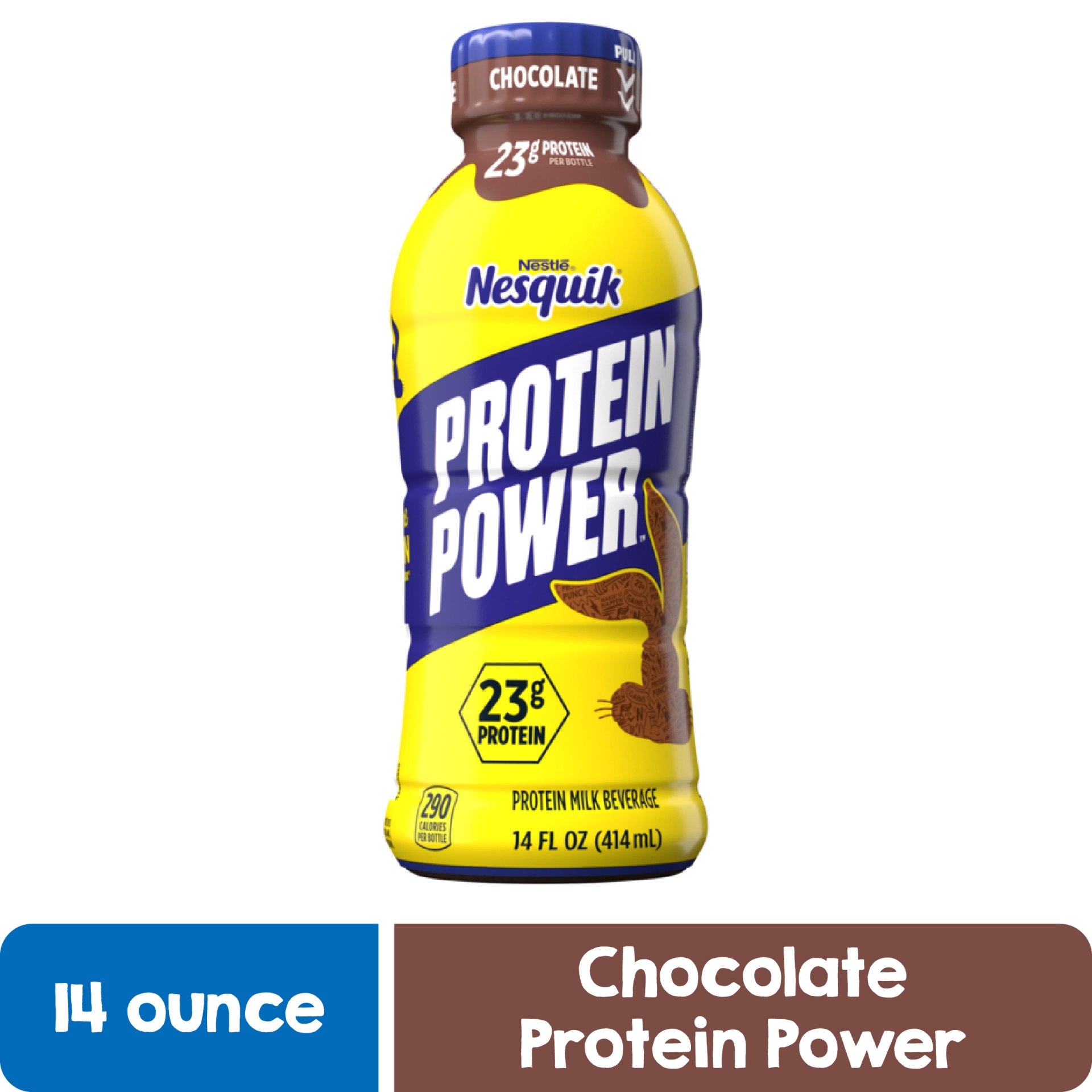 slide 1 of 1, Nestlé Nesquik Protein Plus Chocolate Flavored Low Fat Milk, 14 fl oz