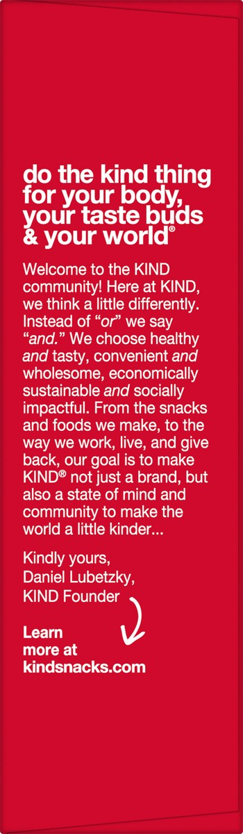 slide 3 of 6, KIND Healthy Snack Bar, Dark Chocolate Cherry Cashew, 4g Protein, Gluten Free Bars, 1.4 OZ, (6 Ct), 6 ct