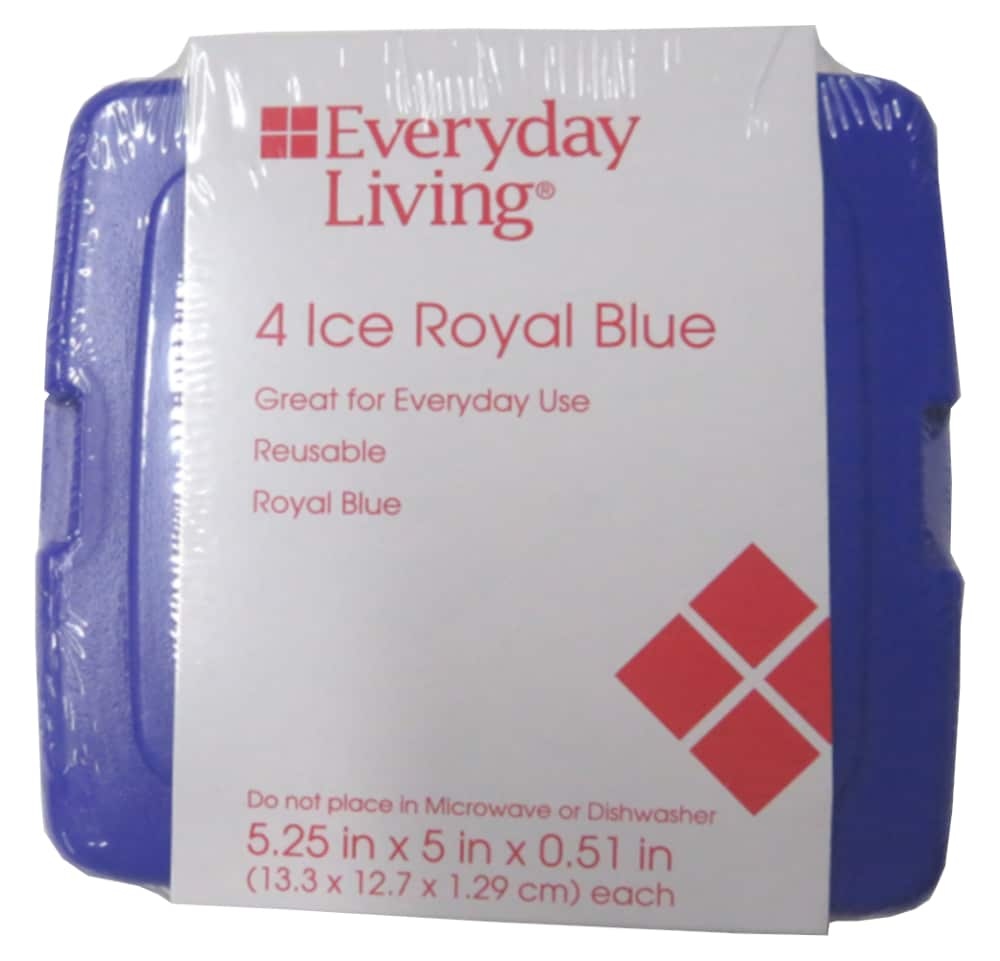 slide 1 of 1, Everyday Living Ice Pack - Royal Blue, 4 ct