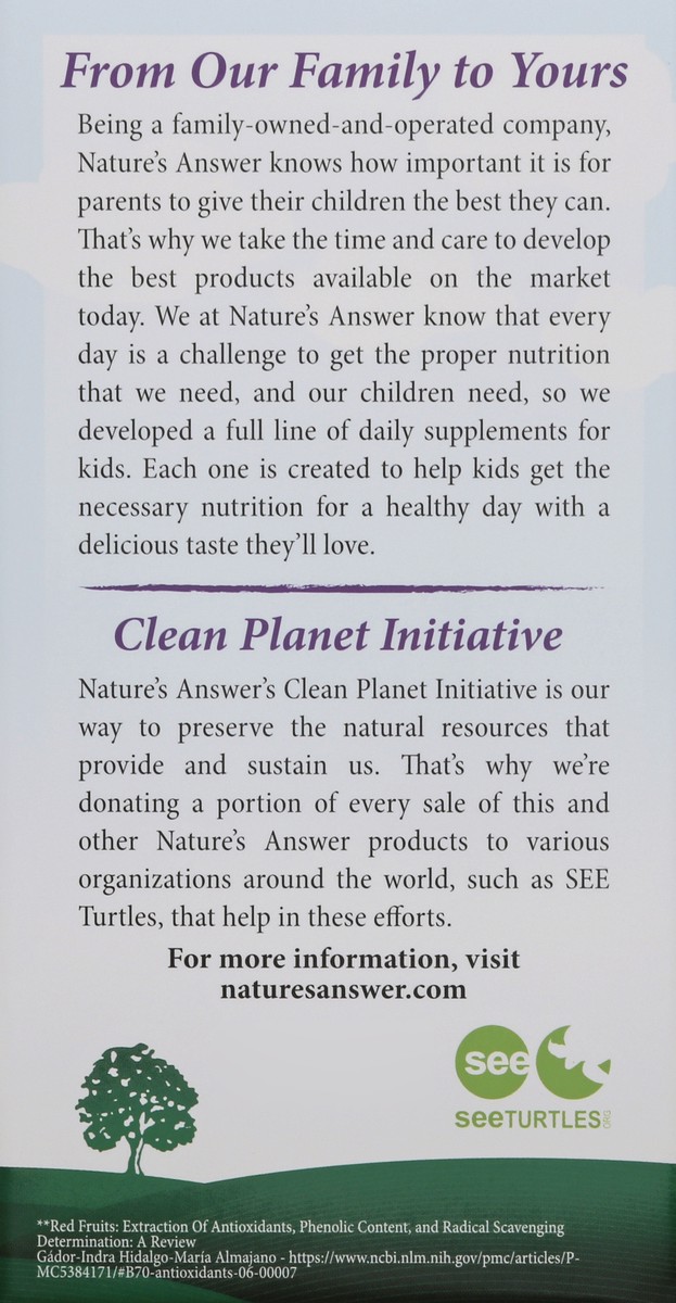 slide 8 of 9, Nature's Answer Kids Sambucus Black Elderberry Chewables, 45 ct