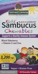 Nature's Answer Kids' Chewables Tablets Black Elderberry Sambucus 45 ea