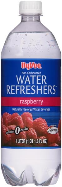 slide 1 of 1, Hy-Vee Water Refreshers Raspberry Non-Carbonated Water Beverage - 1 liter, 1 liter