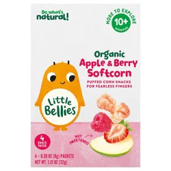 Little Bellies Baby Bellies Organic Apple & Berry Softcorn 4pk 1.12 oz